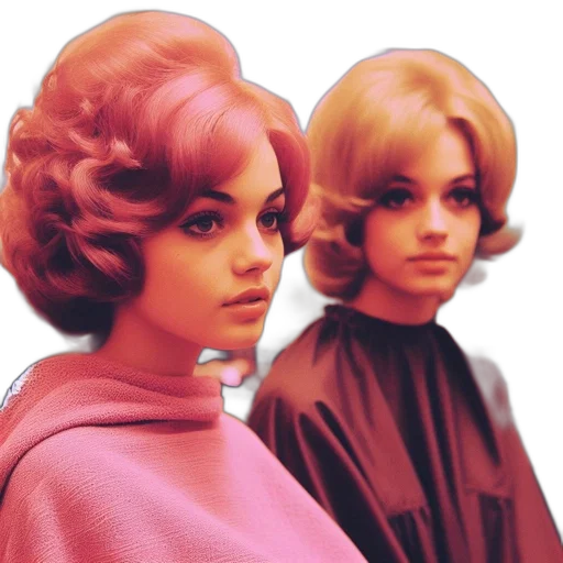 hair, crown, photorealistic, vaporwave transparent PNG cut-out