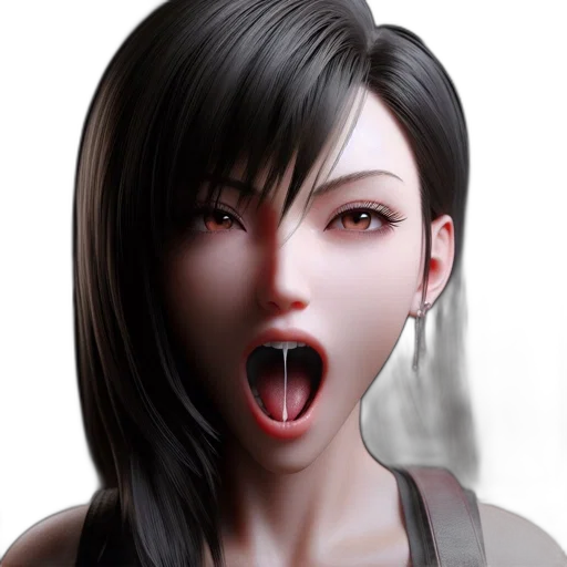 face, creature, 3d render, photorealistic transparent PNG cut-out
