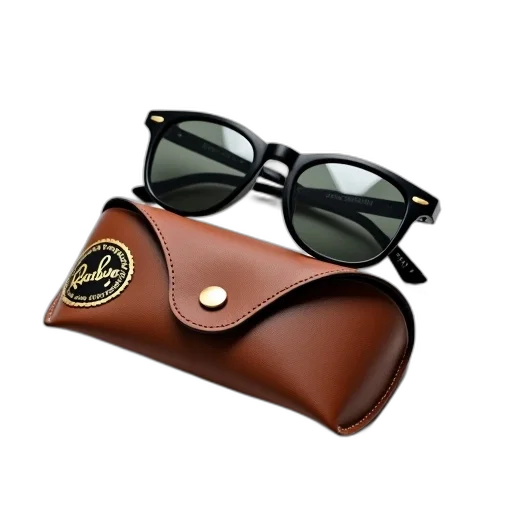3d render, pair, black, sunglasses transparent PNG cut-out