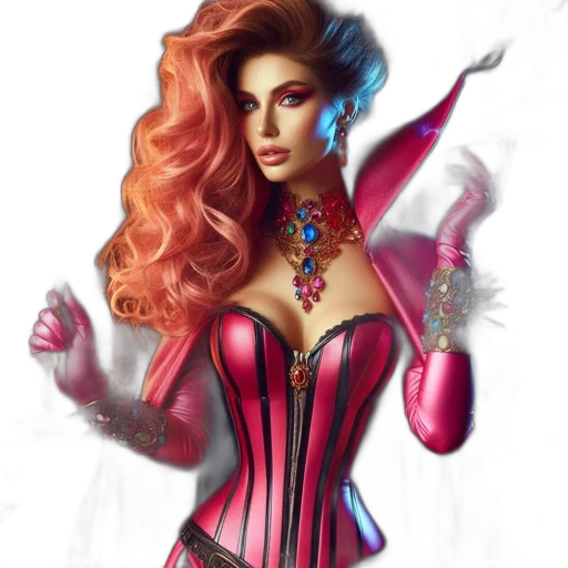 dress, fantasy art, comic book art, concept art transparent PNG cut-out
