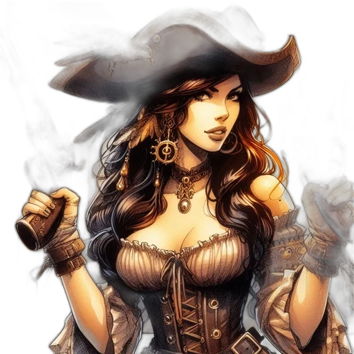 hat, fantasy art, comic book art, concept art transparent PNG cut-out