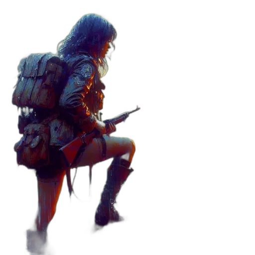 weapon, jacket, sword, dress transparent PNG cut-out