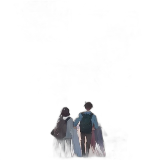 jacket, umbrella, concept art, watercolor transparent PNG cut-out