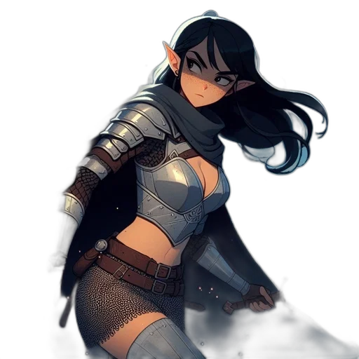 jacket, sword, weapon, fantasy art transparent PNG cut-out
