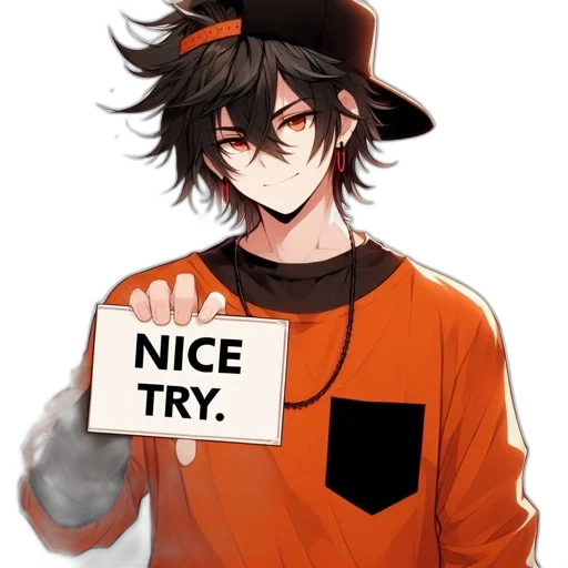 hat, staff, jacket, face transparent PNG cut-out