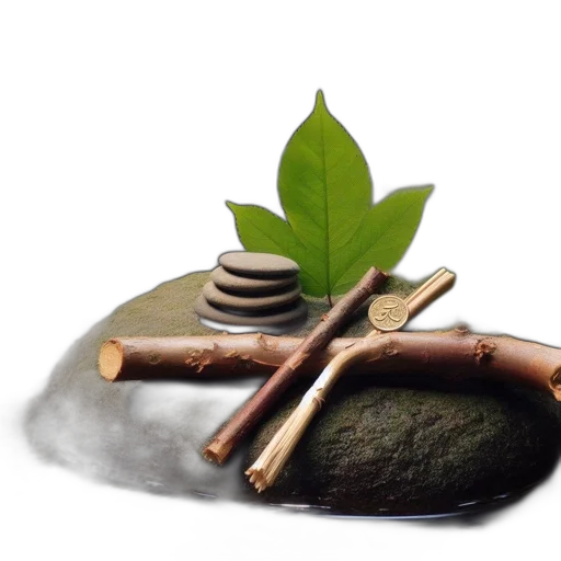 photorealistic, 3d render, earth tones, serene transparent PNG cut-out