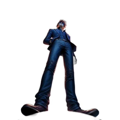 robot, jacket, staff, weapon transparent PNG cut-out