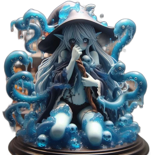 concept art, fantasy art, underwater, blue transparent PNG cut-out