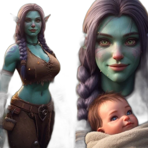 fantasy art, concept art, photorealistic, 3d render transparent PNG cut-out