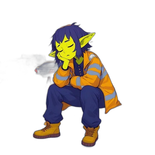 jacket, dragon, staff, concept art transparent PNG cut-out