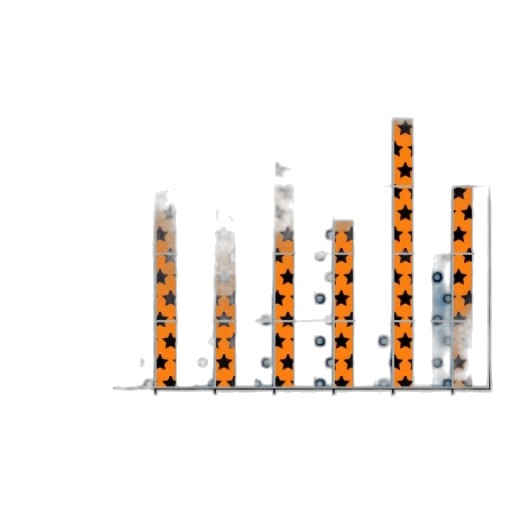 3d render, pixel art, bar, chart transparent PNG cut-out