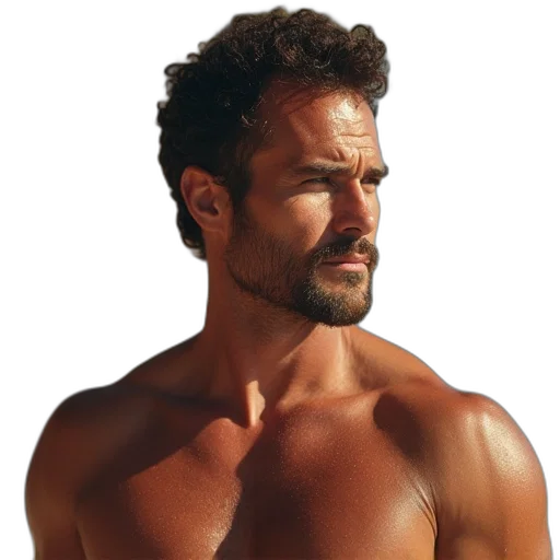 face, hair, photorealistic, actor transparent PNG cut-out