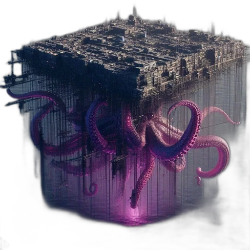 creature, building, robot, crown transparent PNG cut-out
