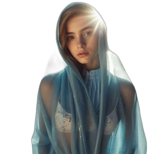 dress, jacket, face, jewelry transparent PNG cut-out
