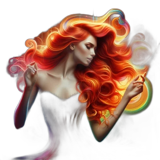 hair, fantasy art, concept art, photorealistic transparent PNG cut-out