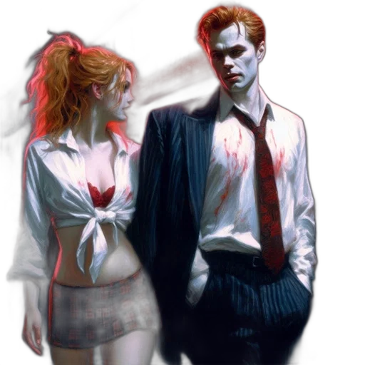 comic book art, concept art, cyberpunk, fantasy art transparent PNG cut-out