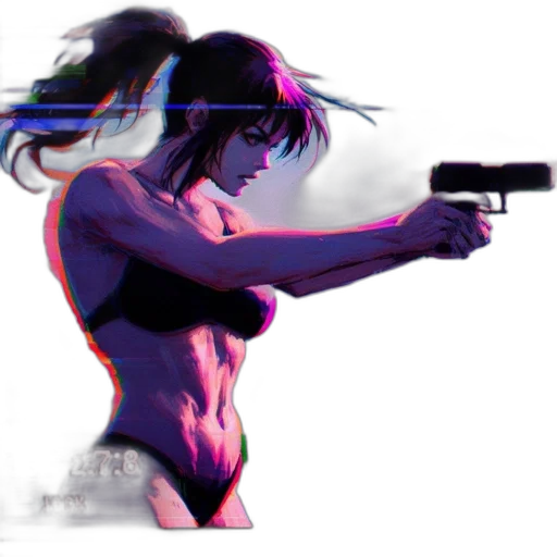 weapon, cyberpunk, anime, concept art transparent PNG cut-out