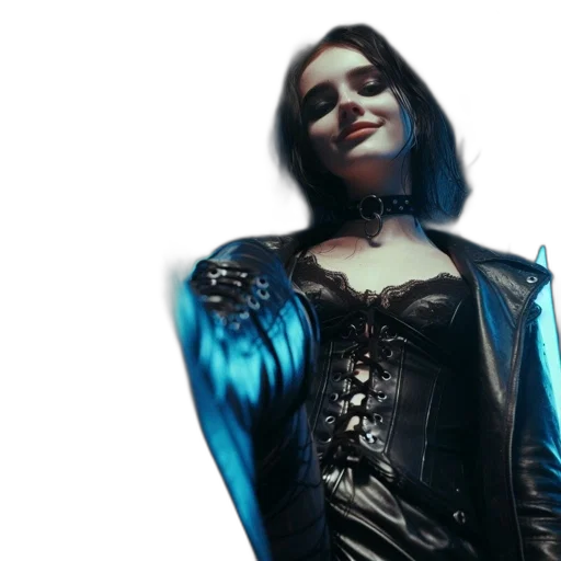 jacket, cyberpunk, concept art, 3d render transparent PNG cut-out