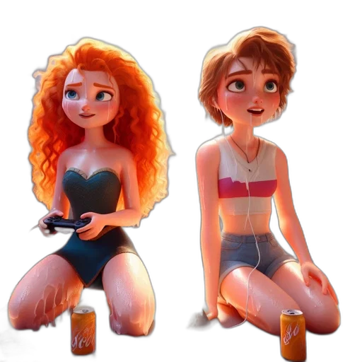 dress, concept art, 3d render, cartoon transparent PNG cut-out