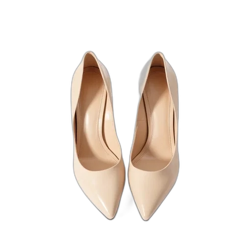 shoes, pair, beige, high-heeled transparent PNG cut-out