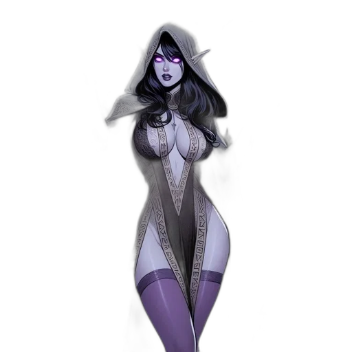 dress, staff, robot, creature transparent PNG cut-out
