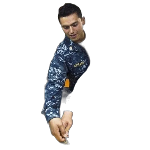 jacket, staff, weapon, photorealistic transparent PNG cut-out