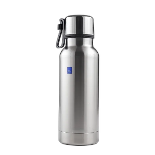 bottle, stainless, steel, thermos transparent PNG cut-out