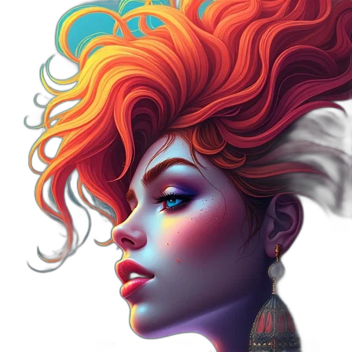 crown, face, hair, mask transparent PNG cut-out