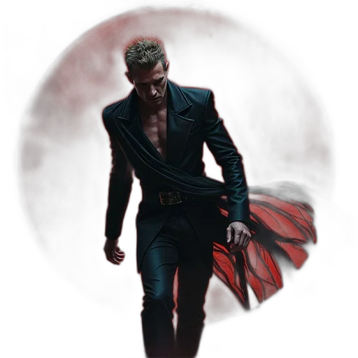 jacket, staff, concept art, comic book art transparent PNG cut-out