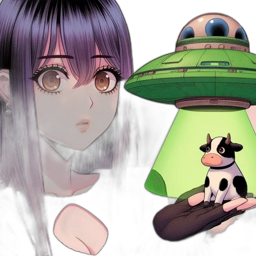 robot, creature, umbrella, hat transparent PNG cut-out