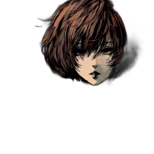 hair, face, mask, creature transparent PNG cut-out