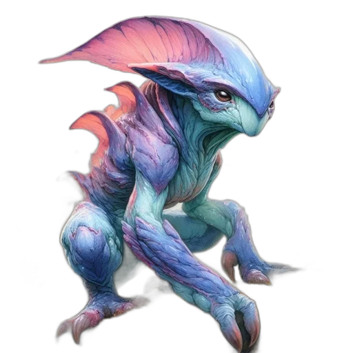 dragon, creature, staff, animal transparent PNG cut-out