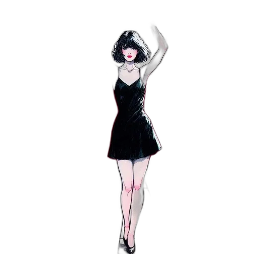 dress, hat, concept art, cartoon transparent PNG cut-out