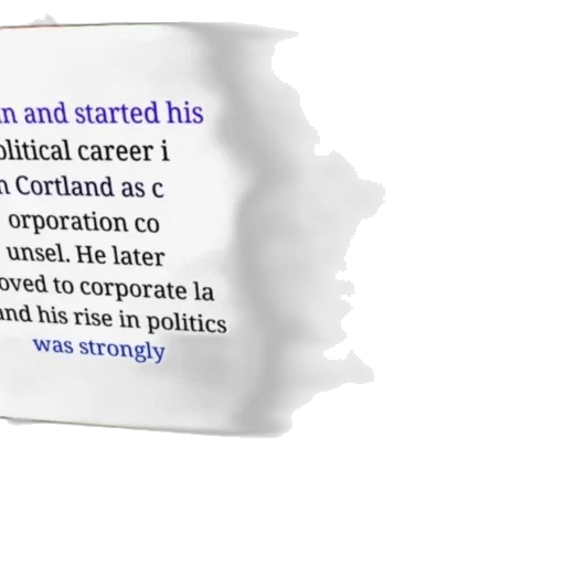 political, career, began, cortland transparent PNG cut-out