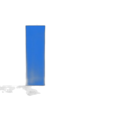 pixel art, 3d render, blue, monochrome transparent PNG cut-out