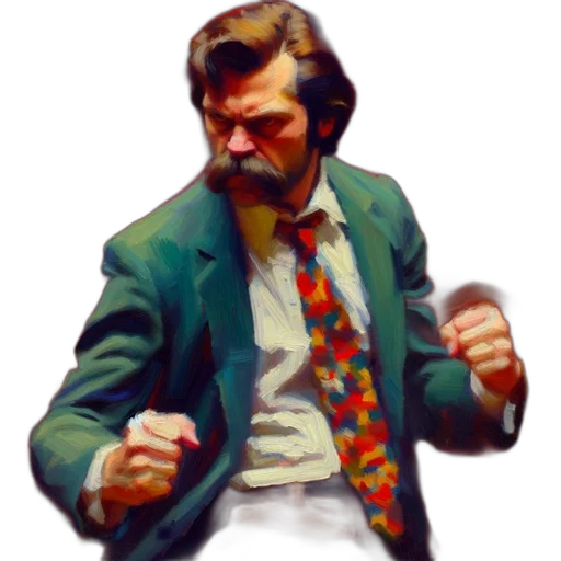 jacket, staff, face, concept art transparent PNG cut-out