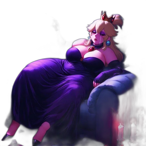 dress, crown, staff, dragon transparent PNG cut-out