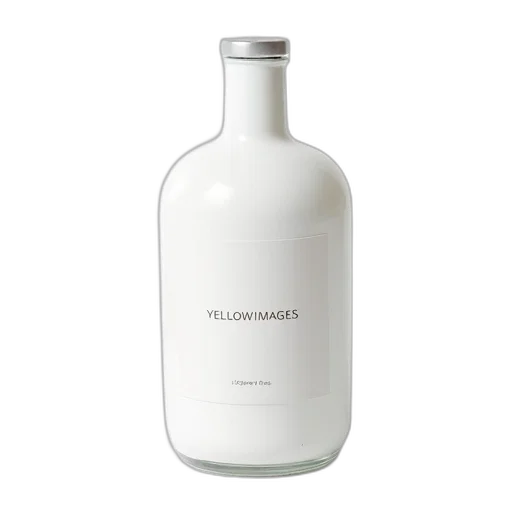 bottle, white, glass, plain transparent PNG cut-out