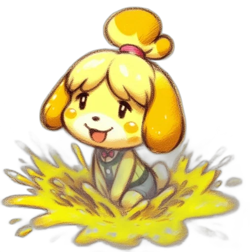staff, flower, creature, hair transparent PNG cut-out