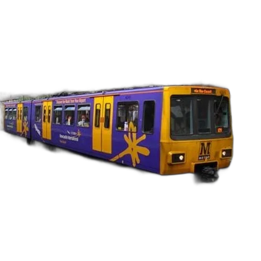 purple, yellow, train, letter transparent PNG cut-out