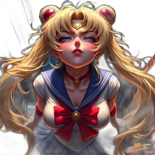 face, staff, crown, anime transparent PNG cut-out