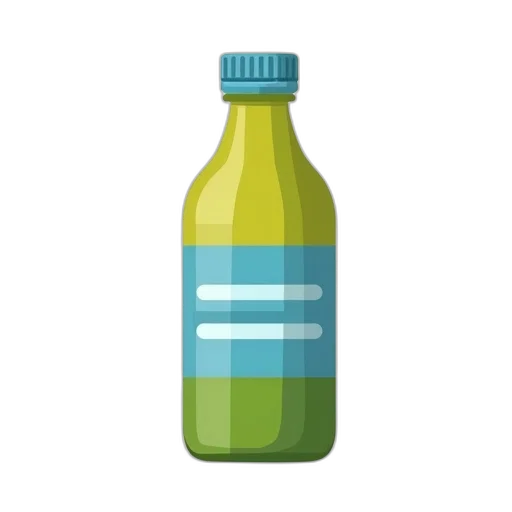 bottle, food, pixel art, 3d render transparent PNG cut-out