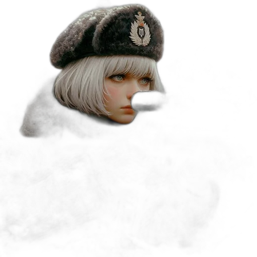 hat, face, creature, weapon transparent PNG cut-out