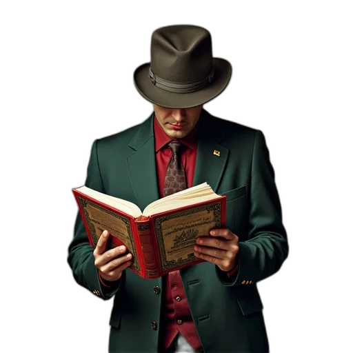 hat, jacket, staff, face transparent PNG cut-out