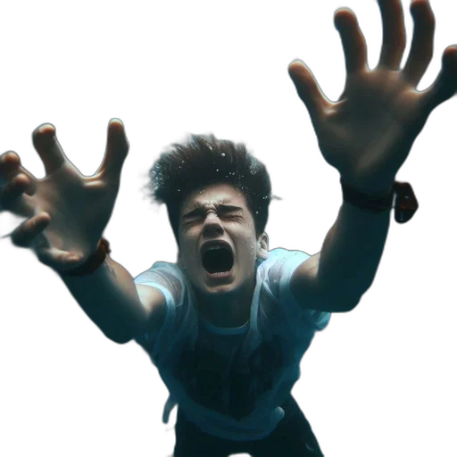 creature, face, staff, hair transparent PNG cut-out