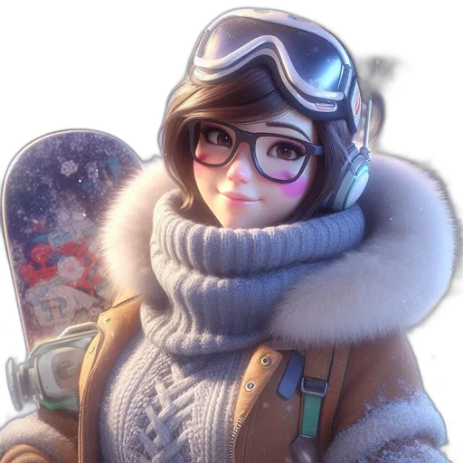 jacket, hat, face, staff transparent PNG cut-out