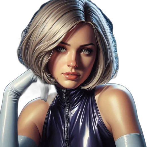 robot, face, jacket, comic book art transparent PNG cut-out