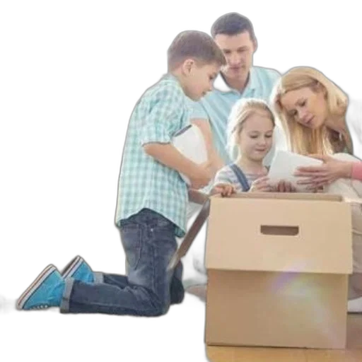 furniture, family, unpacks, cardboard transparent PNG cut-out