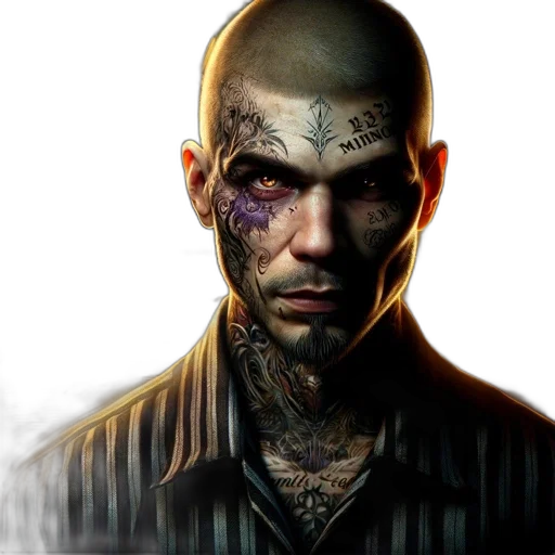 face, photorealistic, concept art, cyberpunk transparent PNG cut-out