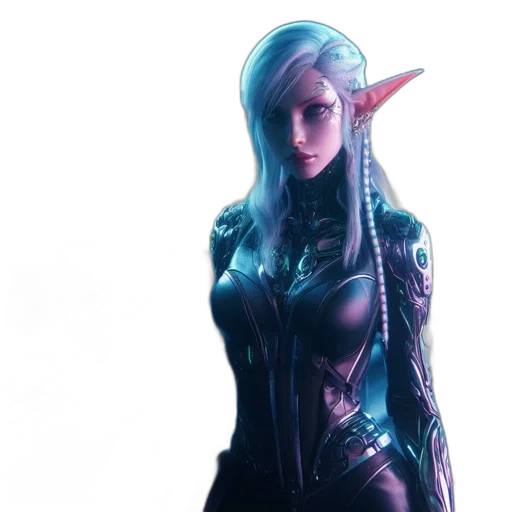 staff, concept art, fantasy art, cyberpunk transparent PNG cut-out